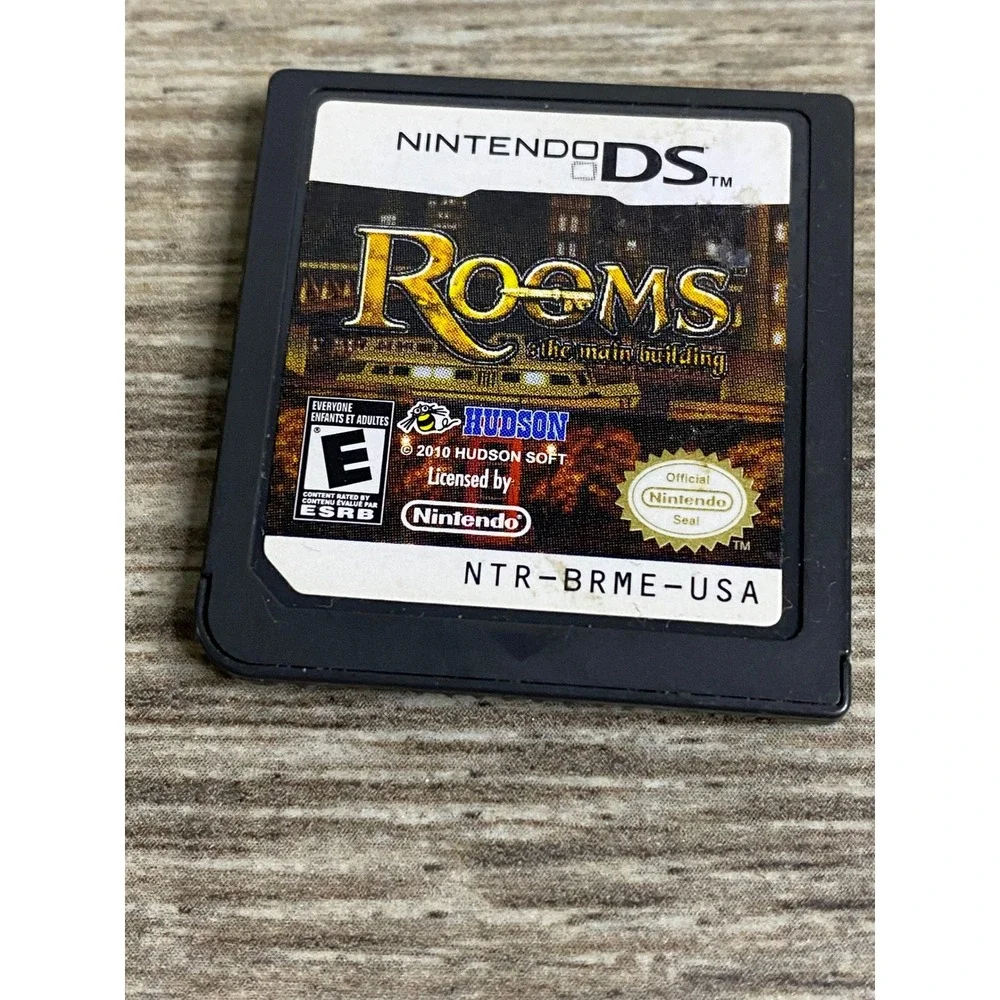 Rooms The Main Building Nintendo DS Game Cartridge NTR-BRME-USA Hudson Soft 2010